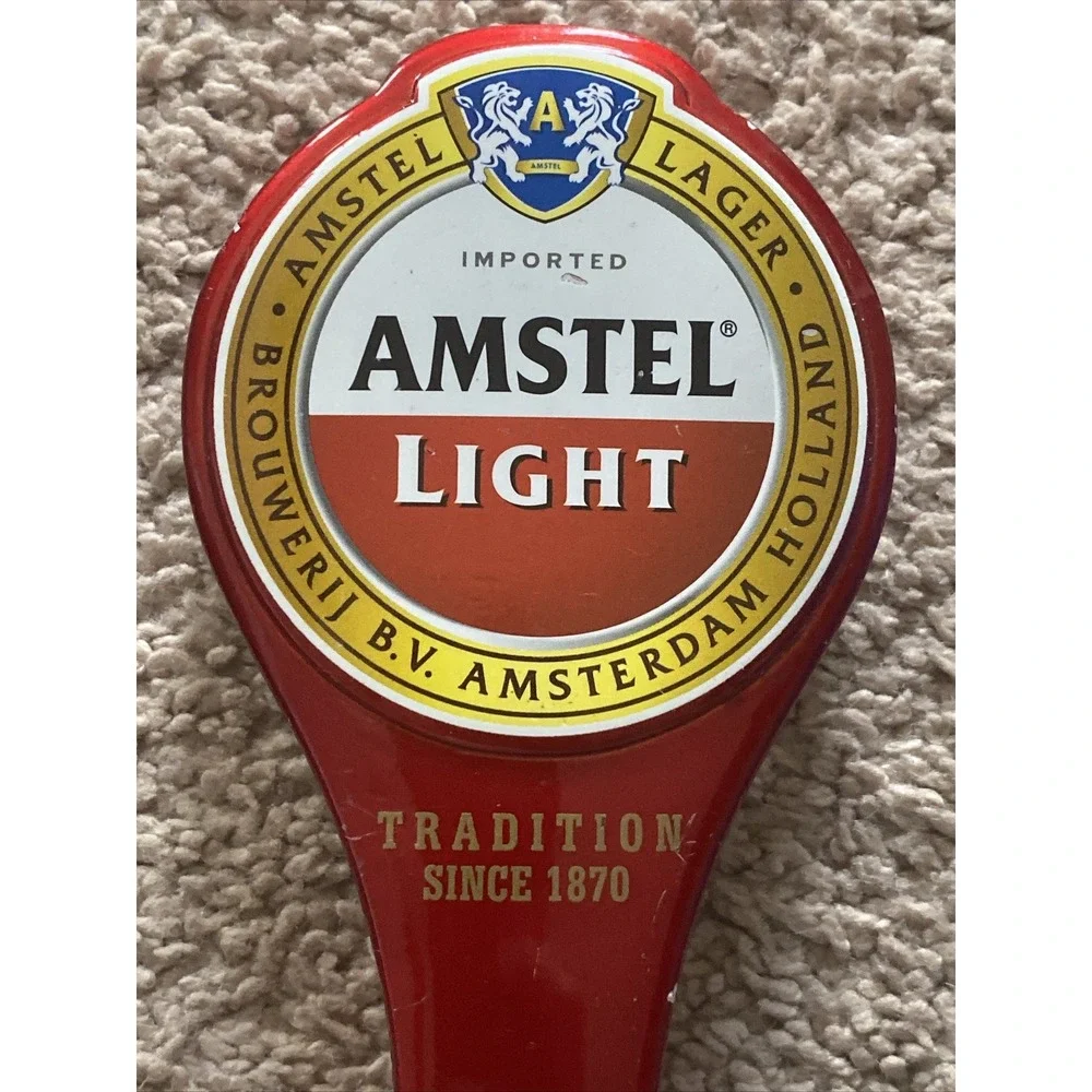 Amstel Light Ruby Red Tall Draft Beer Tap Handle Holland Netherlands